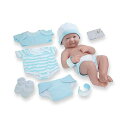 JCトイズ ベビードール 赤ちゃん人形 着せ替え おままごと ジェーシートイズ JC Toys 8 piece Layette Baby Dollift Set | JC Toys - La Newborn Nursery | 14" Life-Like Smiling Newborn Doll/ Accessories | Blue | Ages 2+