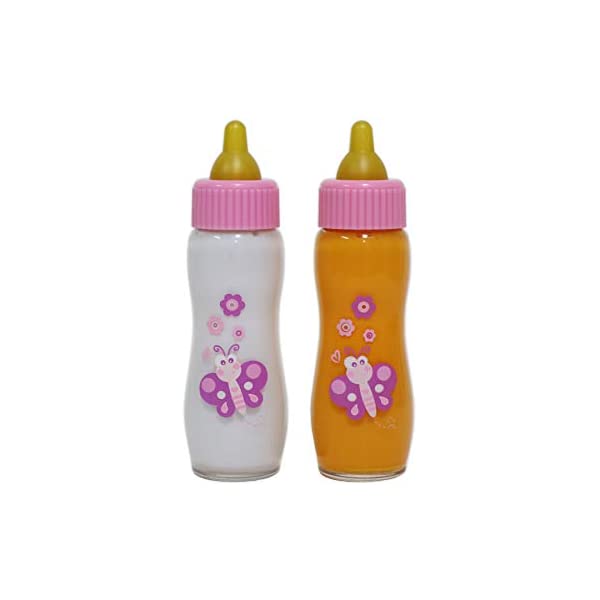 JCトイズ ベビードール 赤ちゃん人形 着せ替え おままごと ジェーシートイズ JC Toys JC Toys Deluxe Disappearing Magic Bottles | Fits All Dolls | Milk and Juice | Butterfly Theme | Ages 2+