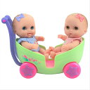 JCトイズ ベビードール 赤ちゃん人形 着せ替え おままごと ジェーシートイズ JC Toys LIL’ CUTESIES TWIN DOLLS IN STROLLER 8.5” All vinyl water friendly dolls for children Ages 2 - Designed by Berenguer