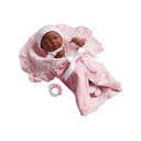 JCgCY xr[h[ Ԃl` ւ ܂܂ WF[V[gCY JC Toys Soft Body La Newborn in Bunting and Accessories. African American.