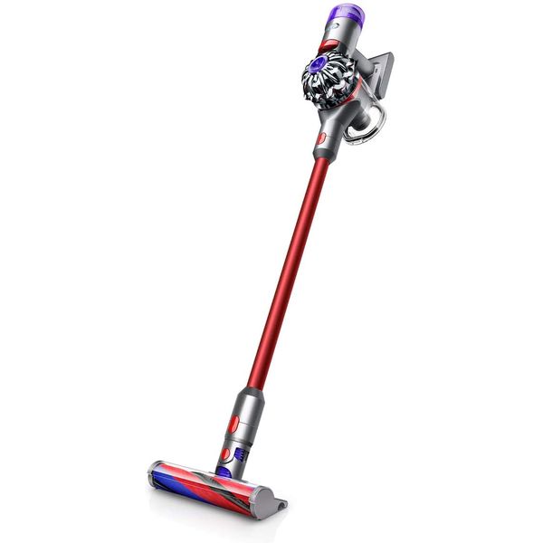 ダイソン サイクロン式コードレススティッククリーナー Dyson V8 Slim Fluffy+ ニッケル/アイアン/レッド SV10KSLMCOM