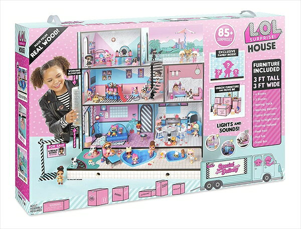 LOLサプライズ ドールハウス マルチカラー 人形 フィギュア L.O.L. Surprise! House with 85, Multicolor