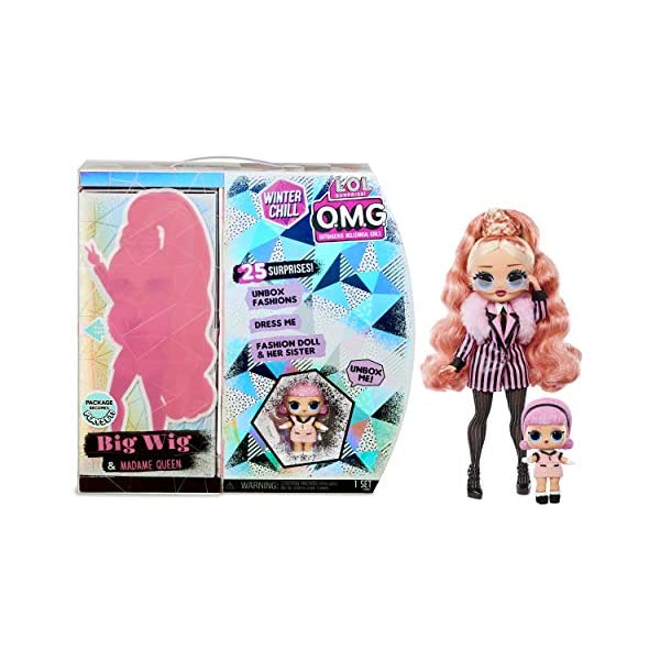 楽天i-selectionLOLサプライズ おもちゃ グッズ フィギュア 人形 ファッションドール L.O.L. Surprise! O.M.G. Winter Chill Big Wig Fashion Doll & Madame Queen Doll with 25 Surprises
