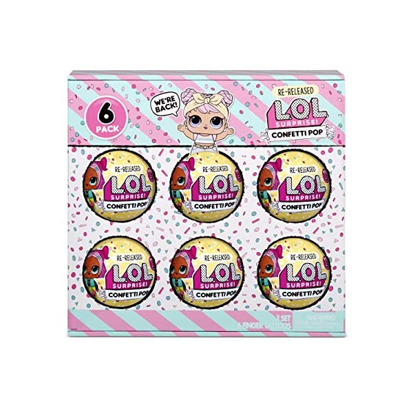 LOLTvCY 6Zbg  ObY tBMA l` t@bVh[ L.O.L. Surprise! Confetti Pop 6 Pack Dawn 6 Re-Released Dolls Each with 9 Surprises