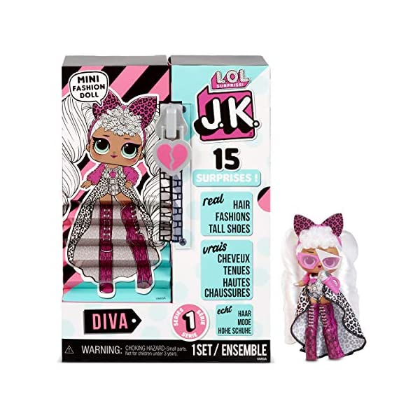 LOLTvCY JK~jt@bVh[  ObY tBMA l` t@bVh[ L.O.L. Surprise! JK Diva Mini Fashion Doll with 15 Surprises
