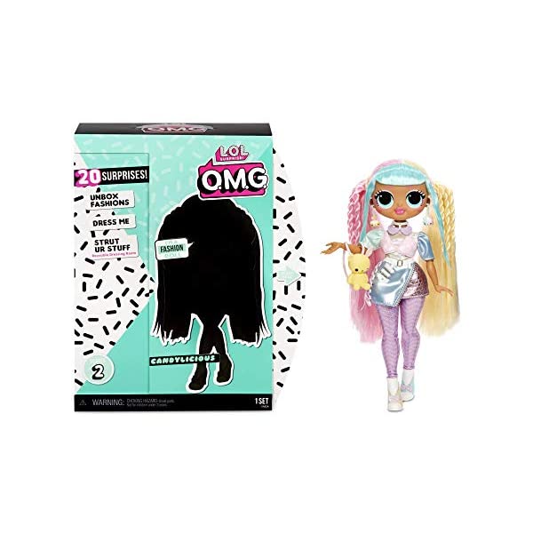 LOLサプライズ おもちゃ グッズ フィギュア 人形 ファッションドール L.O.L. Surprise! O.M.G. Candylicious Fashion Doll with 20 Surprises, Multicolor