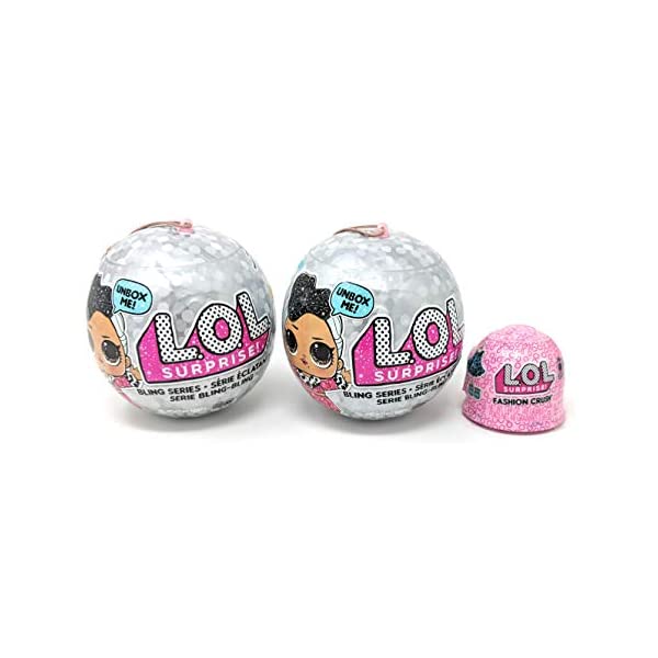 LOLサプライズ 2個セット おもちゃ グッズ フィギュア 人形 ファッションドール L.O.L. Surprise! Bling Series (2 Pack) + Bonus (1) Fashion Crush