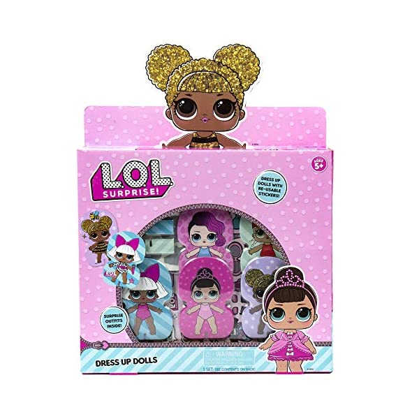 LOLサプライズ おもちゃ グッズ フィギュア 人形 ファッションドール LOL Surprise Fashion Dress Up Dolls by Horizon Group USA.Create DIY Themes Patterns.Activity Kit Includes5 Paper Dolls, 1 Repositionable Sticker, Scratch Art