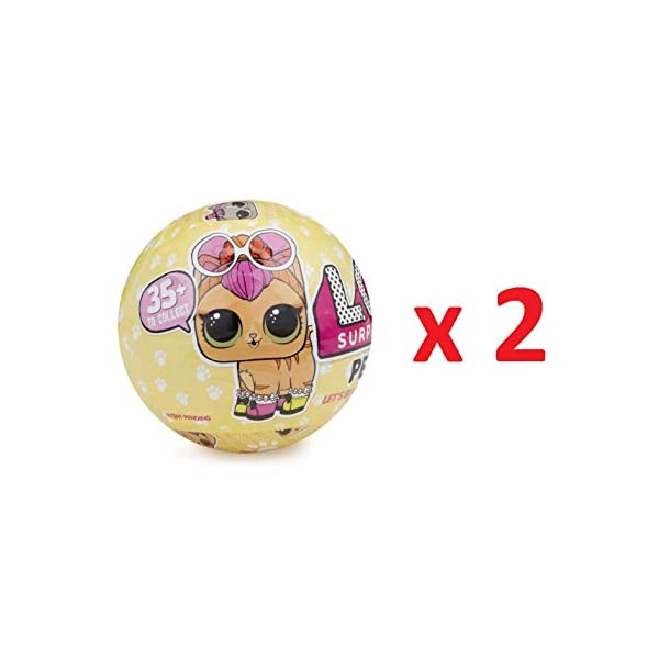 LOLサプライズ 2個セット おもちゃ グッズ フィギュア 人形 ファッションドール 2X LOL Surprise Series 3 Pets Ball (with 7 Layers of Fun) 2 Random Balls Supplied