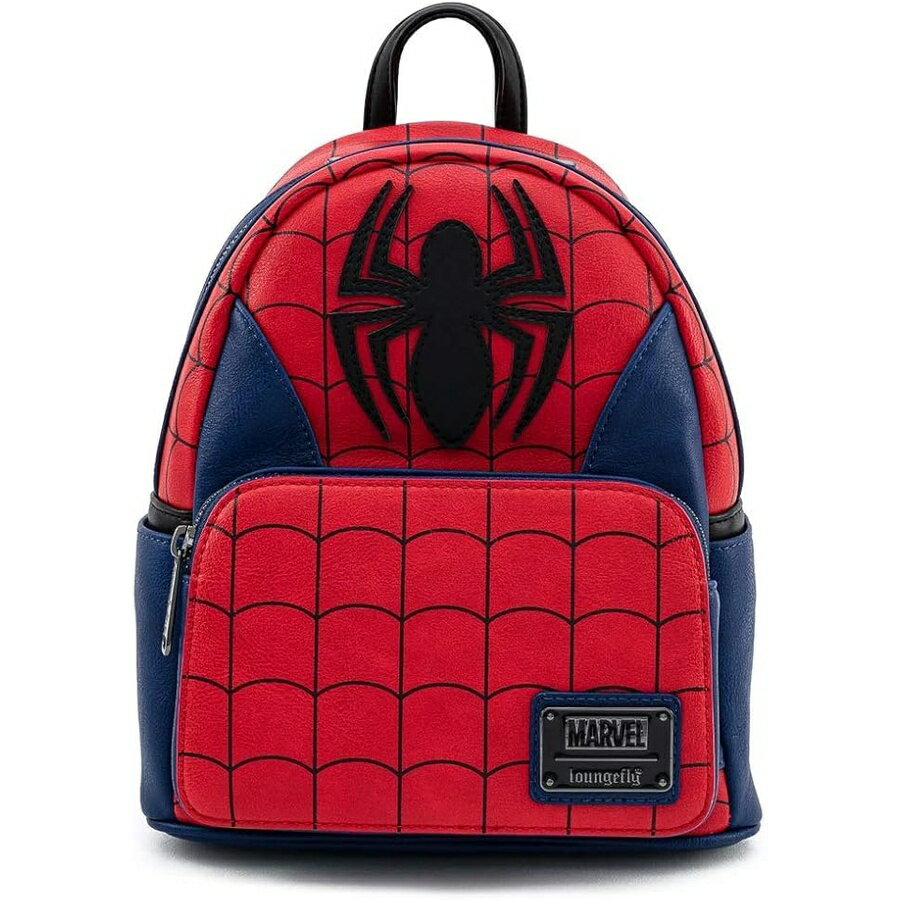Loungefly マーベル スパイダーマン クラシック コスプレ レディース ダブルストラップ ショルダーバッグ 財布 Loungefly Marvel Spider Man Classic Cosplay Womens Double Strap Shoulder Bag Purse