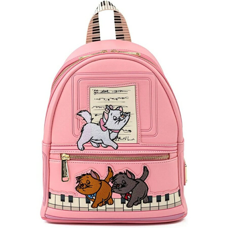 Loungefly ディズニー アリストキャット ピアノ キティ レディース ダブルストラップ ショルダーバッグ 財布 Loungefly Disney Aristocats Piano Kitties Womens Double Strap Shoulder Bag Purse