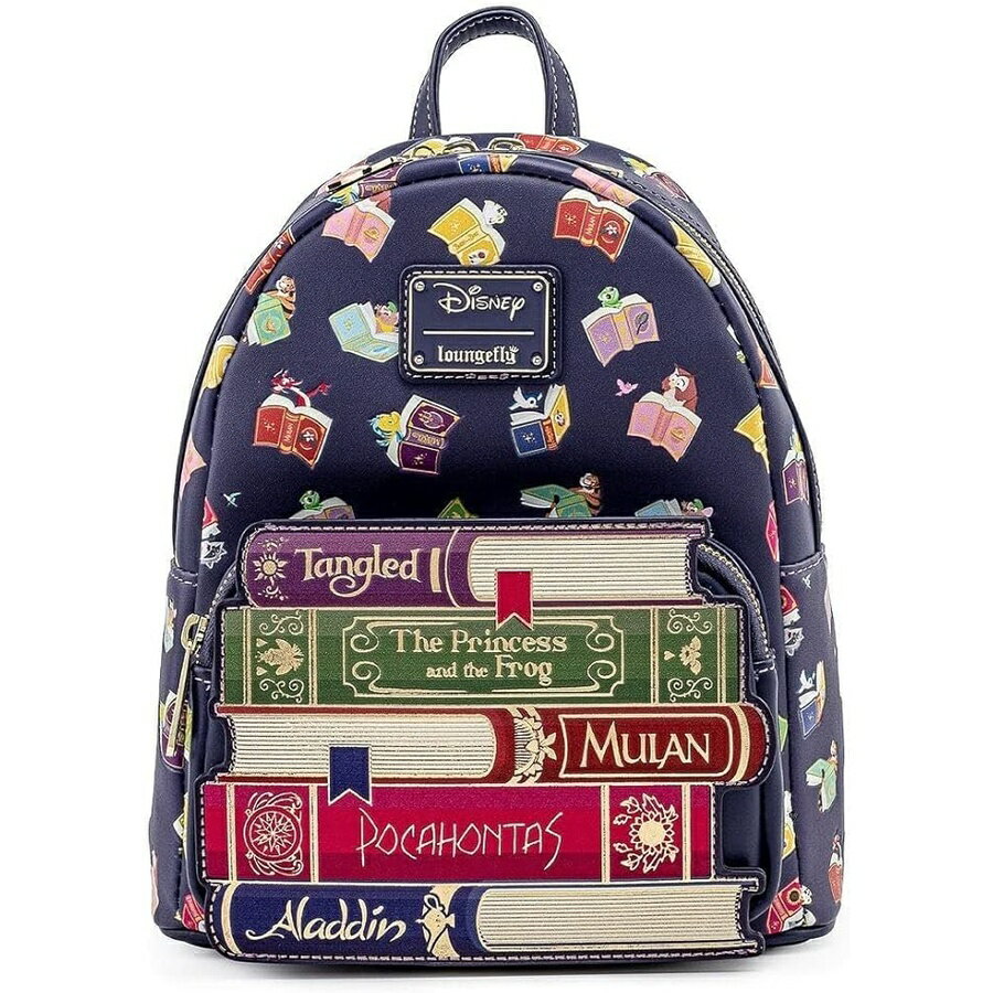Loungefly Disney Princess Books All Over Print Women's Double Strap Shoulder Bag Purse
