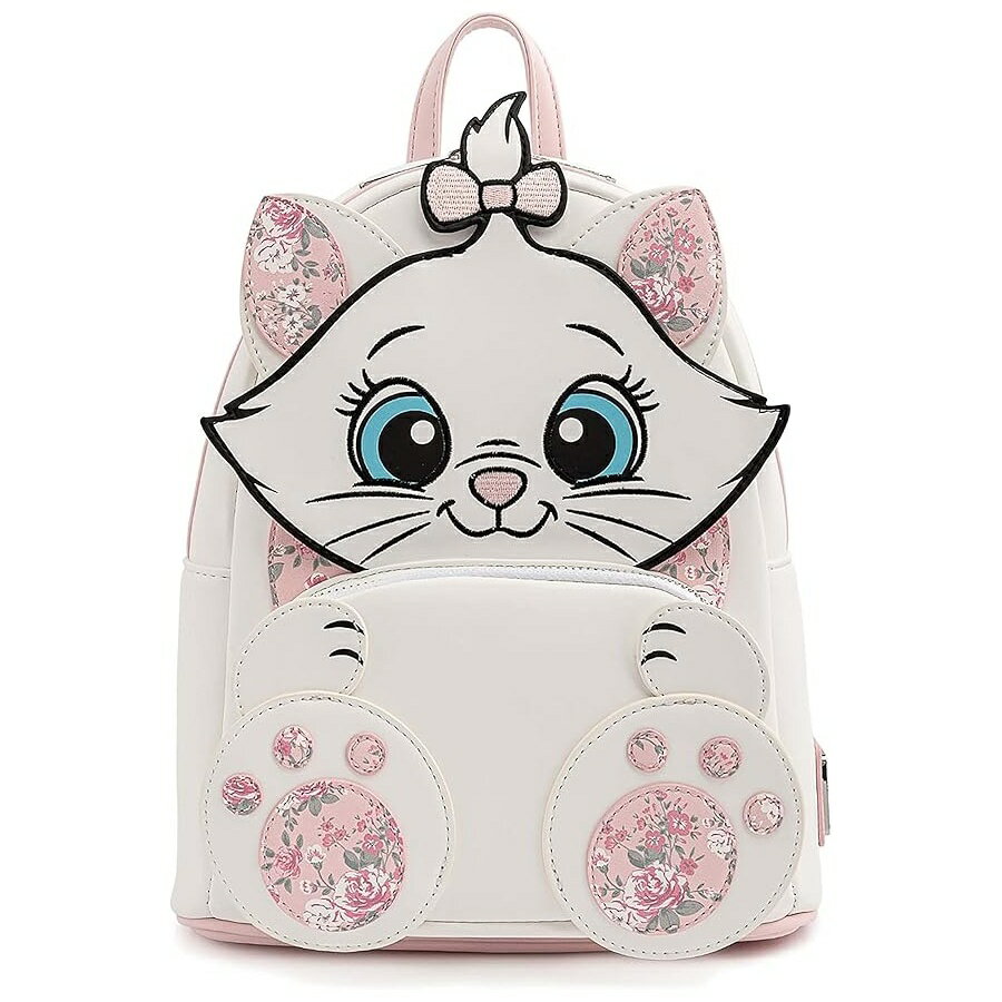 Loungefly ディズニー マリー フローラル Footsy レディース ダブルストラップ ショルダーバッグ 財布 Loungefly Disney Marie Floral Footsy Womens Double Strap Shoulder Bag Purse