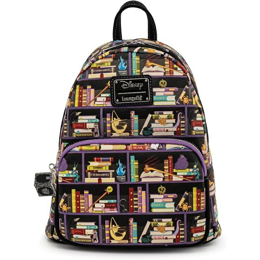 Loungefly Disney Villains Books Women's Double Strap Shoulder Bag Purse, One Size, Multi
