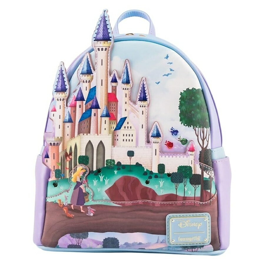 Loungefly 眠れる森の美女の城 ショルダーバッグ ハンドバッグ 財布 Loungefly Sleeping Beauty Castle Shoulder Bag Handbag Purse