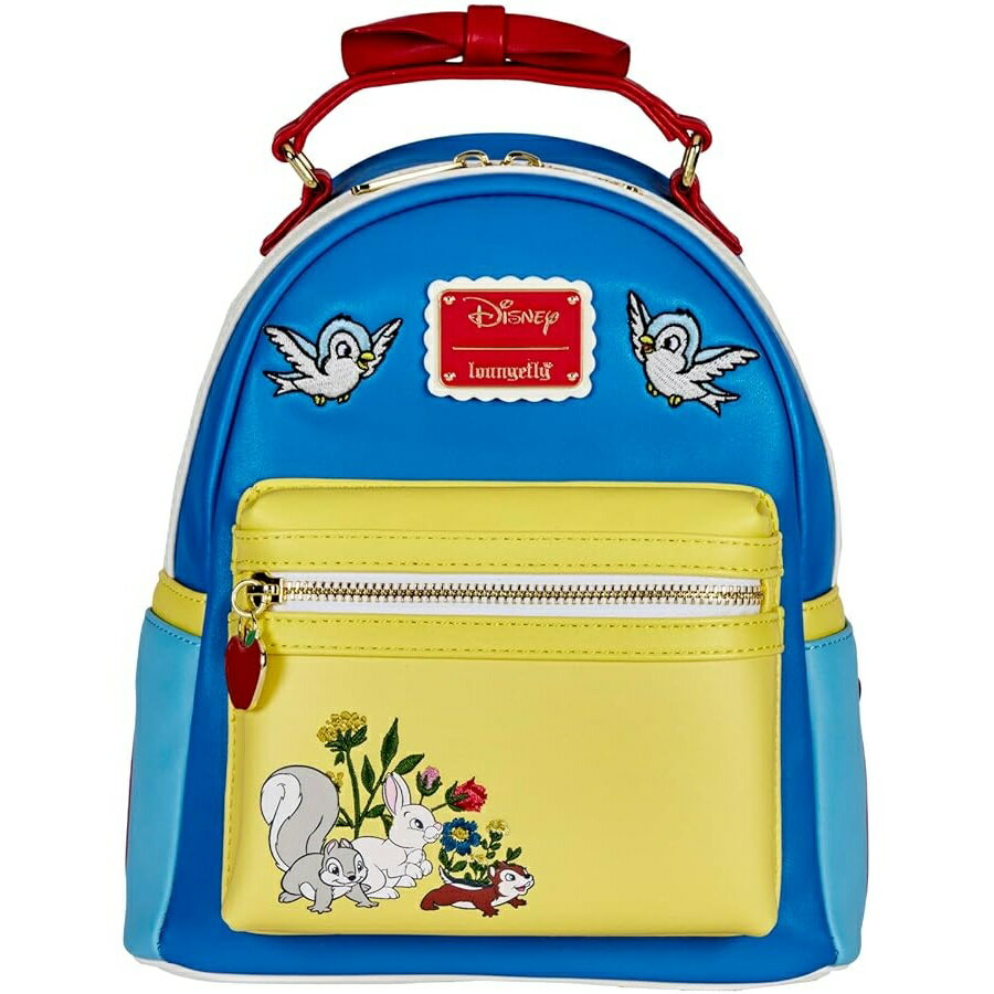 Loungefly ディズニー白雪姫コスプレ弓ハンドル MINI バックパック Loungefly Disney Snow White Cosplay Bow Handle MINI Backpack