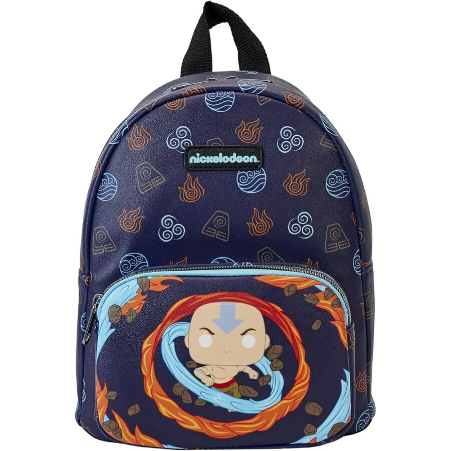 ラウンジフライ ファンコ ポップ!ミニ バックパック: ニコロデオン アバター アング オール オーバー プリント Loungefly Funko Pop! Mini Backpack: Nickelodeon Avatar Aang All Over Print