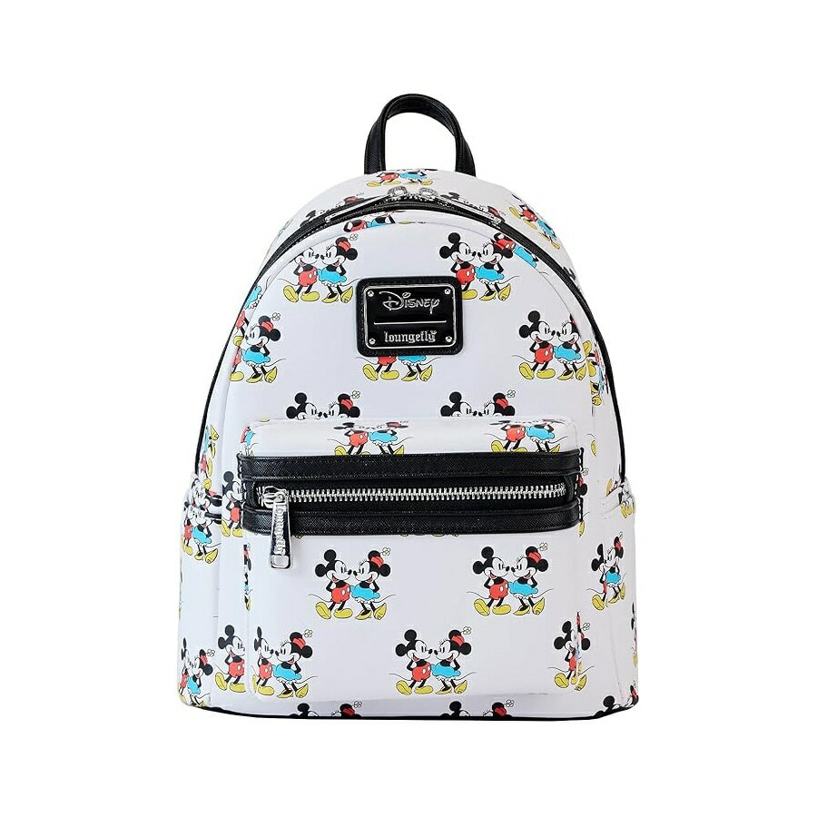 Loungefly Disney Mickey and Minnie Mouse Classic All Over Print Women's Double Strap Shoulder Bag Purse