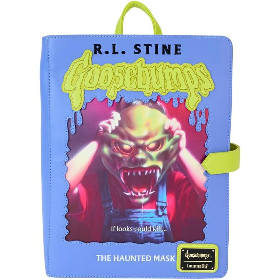 Loungefly Goosebumps The Haunted Mask ブックカバー グロー ミニ バックパック Loungefly Goosebumps The Haunted Mask Book Cover Glow Mini Backpack