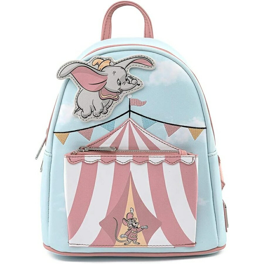 Loungefly ディズニー ダンボ フライング サーカス テント レディース ダブルストラップ ショルダーバッグ 財布 Loungefly Disney Dumbo Flying Circus Tent Womens Double Strap Shoulder Bag Purse