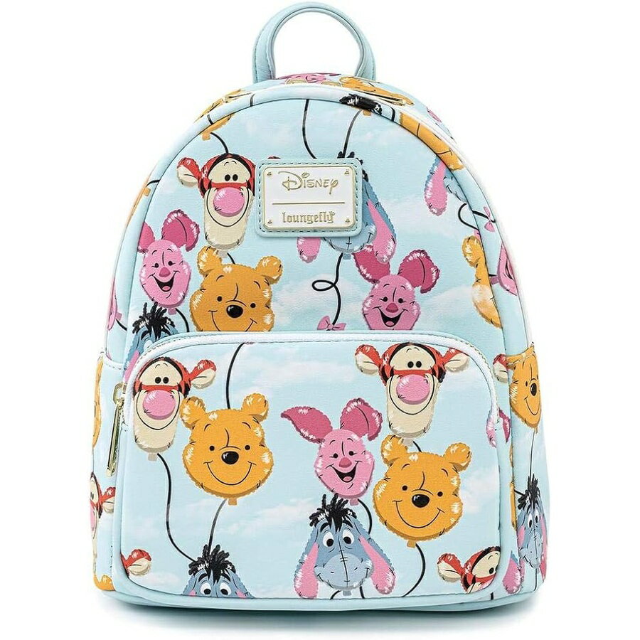 Loungefly ディズニー くまのプーさん バルーン フレンズ レディース ダブルストラップ ショルダーバッグ 財布 Loungefly Disney Winnie the Pooh Balloon Friends Womens Double Strap Shoulder Bag Purse