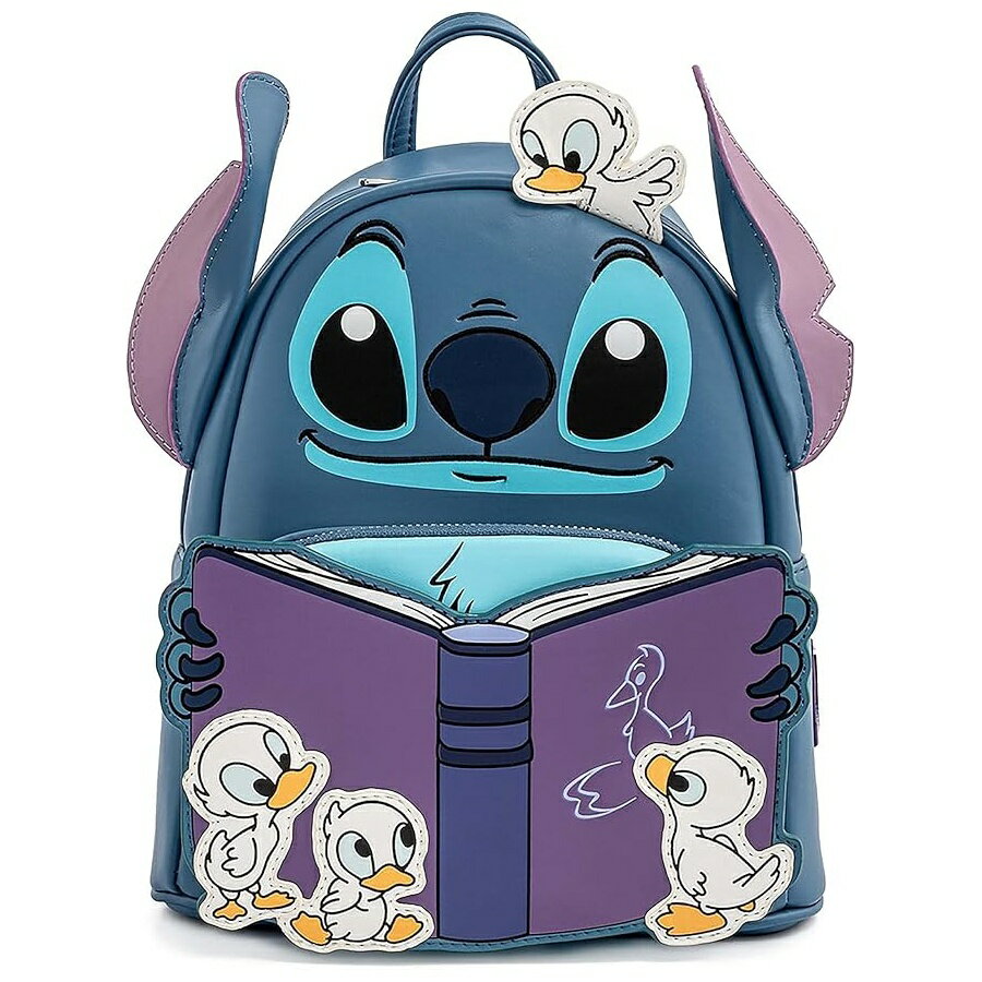 Loungefly ディズニー リロとスティッチ ストーリータイム ダッキーズ レディース ダブルストラップ ショルダーバッグ 財布 Loungefly Disney Lilo and Stitch Story Time Duckies Womens Double Strap Shoulder Bag Purse