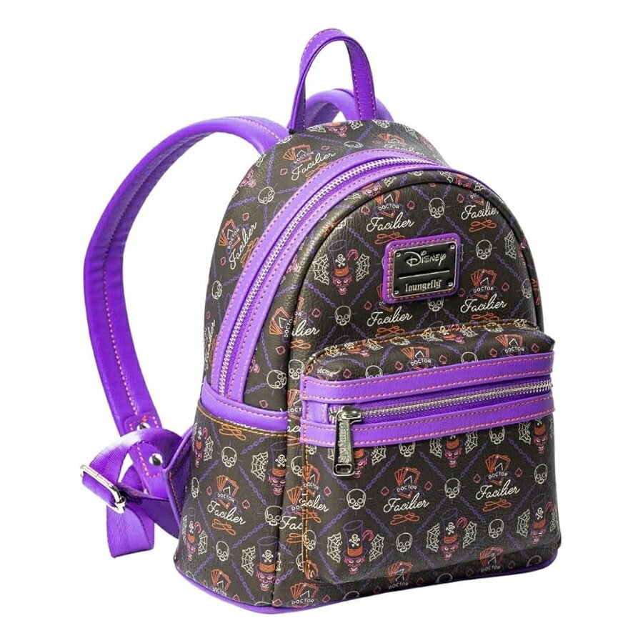 Rakuten - ラウンジフライ x ディズニー ヴィランズ ドクター ファシリエ AOP ミニ バックパック Loungefly x Disney Villains Dr Facilier AOP Mini Backpack