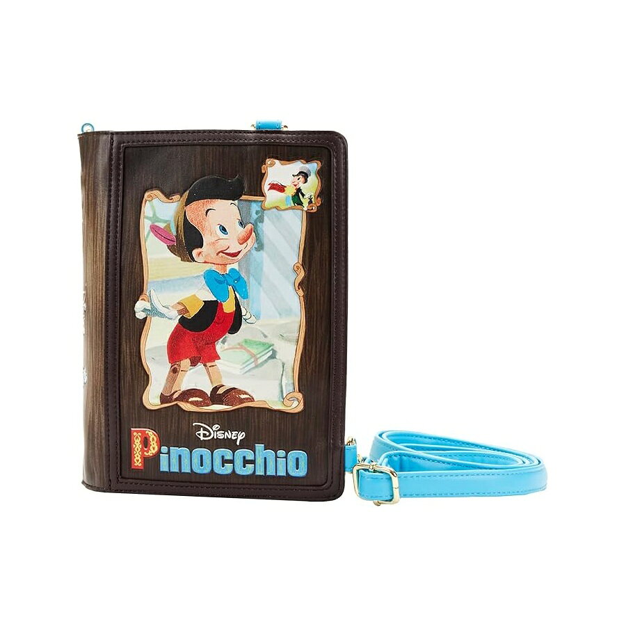 Loungefly DISNEY CLASSIC BOOKS PINOCCHIO CONVERTIBLE CROSS BODY BAG Loungefly DISNEY CLASSIC BOOKS PINOCCHIO CONVERTIBLE CROSS BODY BAG