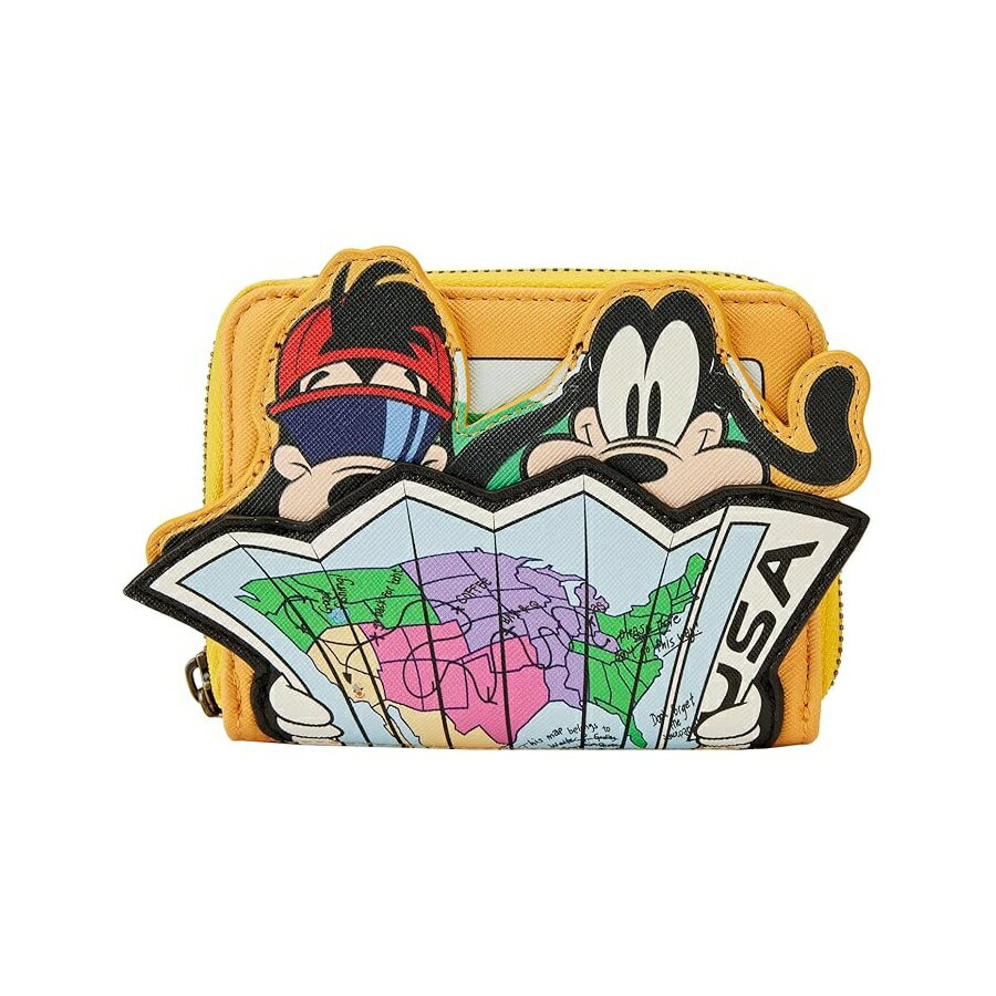 ラウンジフライ ディズニー グーフィー ムービー ロード トリップ フェイクレザー ジップ ウォレット Loungefly Disney A Goofy Movie Road Trip Faux Leather Zip Wallet