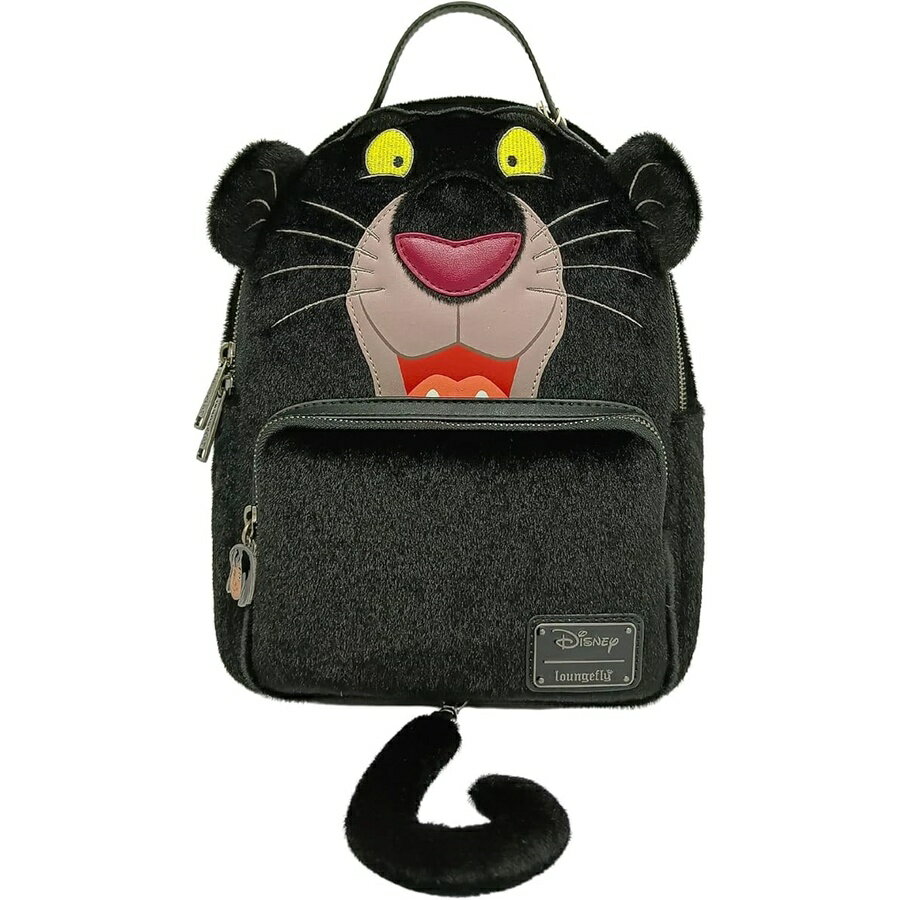 Rakuten - Loungefly ディズニーのジャングルブック バギーラ コスプレ ダブルストラップ ショルダーバッグ Loungefly Disney's The Jungle Book Bagheera Cosplay Double Strap Shoulder Bag