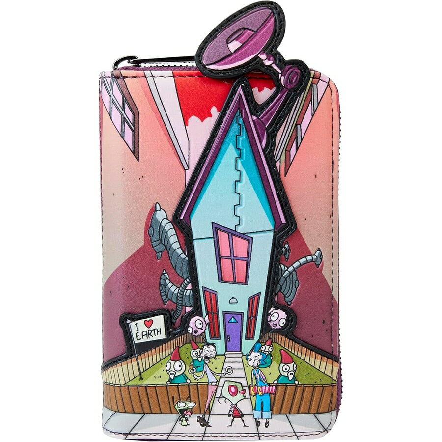 ラウンジフライ ニコロデオン インベーダー ジム シークレット レア フェイクレザー ジップ アラウンド ウォレット Loungefly Nickelodeon Invader Zim Secret Lair Faux Leather Zip Around Wallet