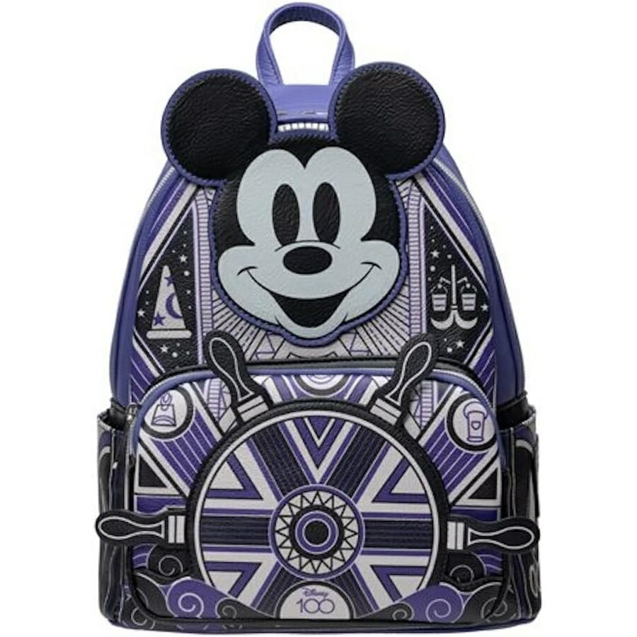 Loungefly ラウンジフライ ディズニー 100 アールデコ ミッキーマウス ミニバックパック Entertainment Earth 限定 Disney 100 Art Deco Mickey Mouse Mini-Backpack Entertainment Earth Exclusive