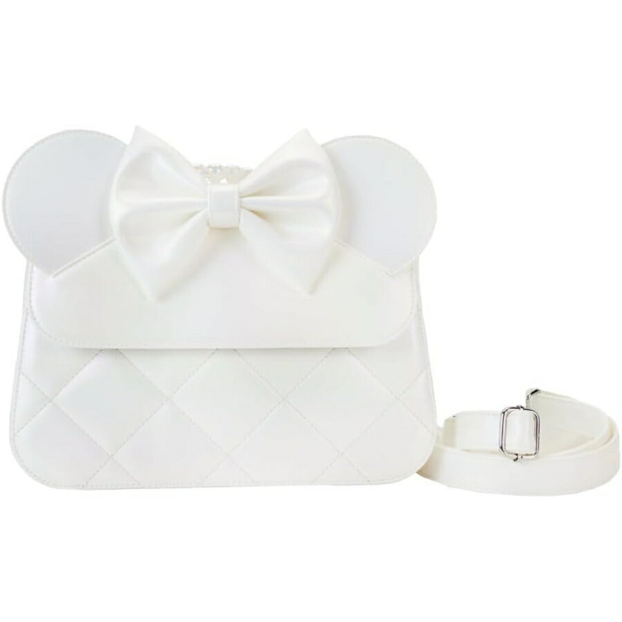 乐天商城 - Loungefly ディズニー ミニーマウス 虹色ウェディング クロスボディバッグ Loungefly Disney Minnie Mouse Iridescent Wedding Crossbody Bag