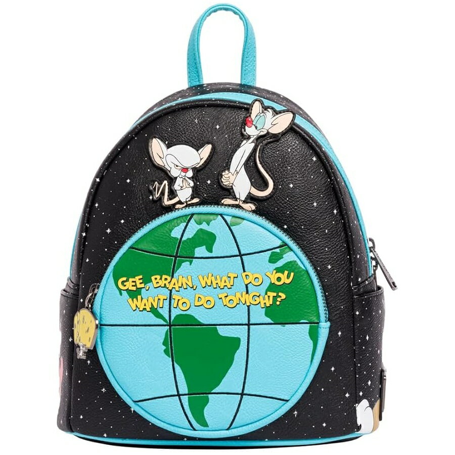 ラウンジフライ ピンキーと脳が世界を征服 ミニ バックパック Entertainment Earth 限定 Loungefly Pinky and The Brain Take Over The World Mini-Backpack Entertainment Earth Exclusive