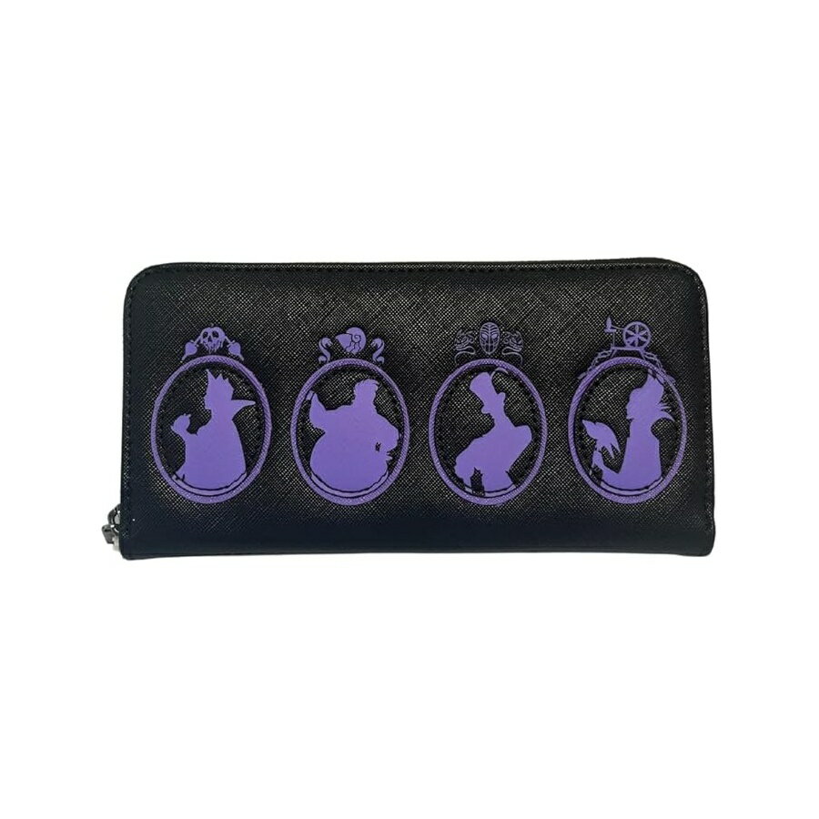Rakuten - ラウンジフライ限定ディズニーヴィランズシルエットジップアラウンドウォレット Loungefly Exclusive Disney Villains Silhouette Zip Around Wallet