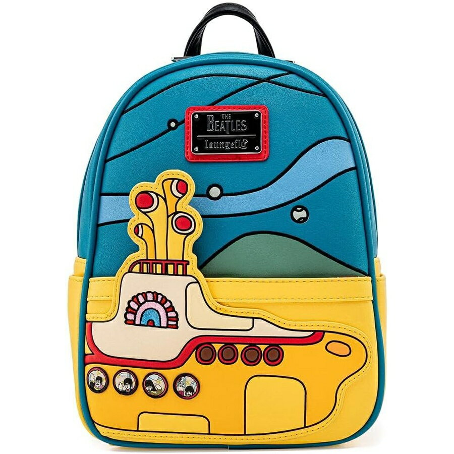 Loungefly ビートルズ イエロー サブマリン レディース ダブル ストラップ ショルダー バッグ 財布 Loungefly The Beatles Yellow Submarine Womens Double Strap Shoulder Bag Purse