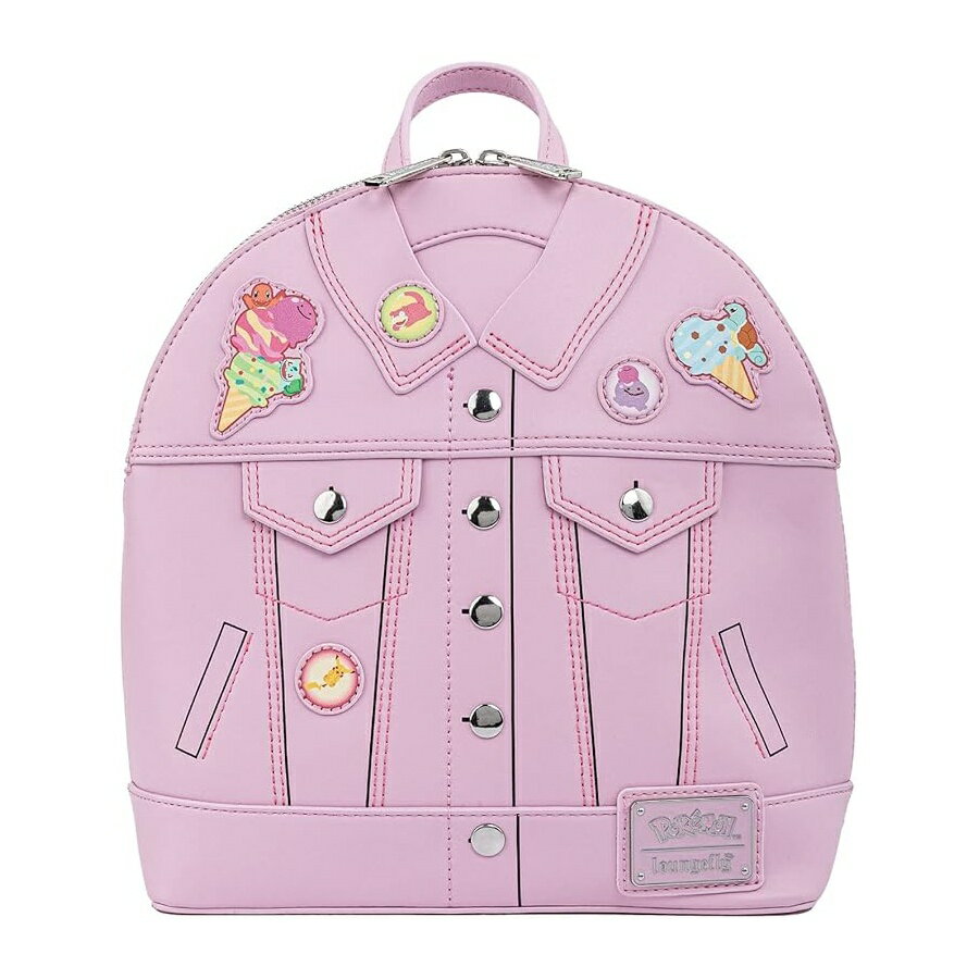 Loungefly Pokemon Ice Cream Denim Jacket Convertible Women's Double Strap Shoulder Bag Purse