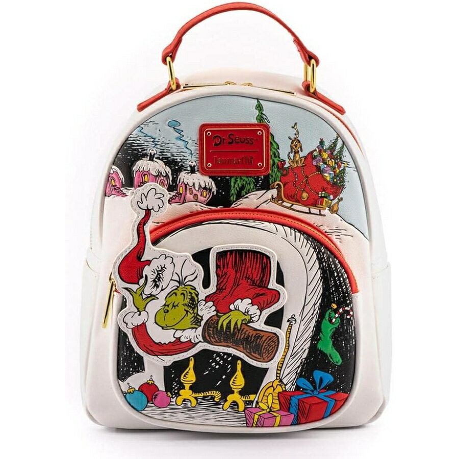 Loungefly Dr. Seuss The Grinch Chimney Thief Adult Women's Double Strap Shoulder Bag Purse