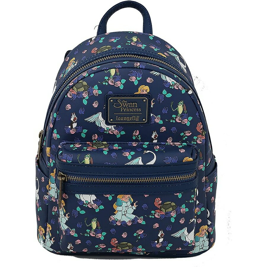 ラウンジフライ スワン プリンセスと仲間たち AOP 限定版 ダブルストラップ ハンドバッグ Loungefly Swan Princess and friends AOP Limited Edition Double Strap Handbag