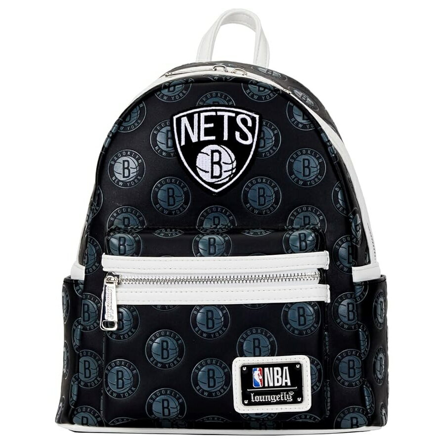 Rakuten - ラウンジフライ NBA: ブルックリン ネッツ ロゴ ミニ バックパック Loungefly NBA: Brooklyn Nets Logo Mini-Backpack