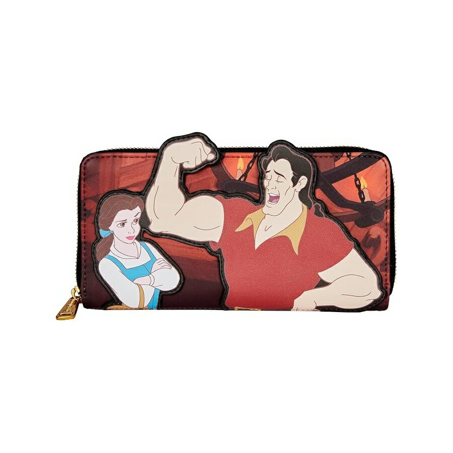 Rakuten - ラウンジフライ ディズニー ヴィランズ シーン ガストン ジップ アラウンド ウォレット Loungefly Disney Villains Scene Gaston Zip Around Wallet