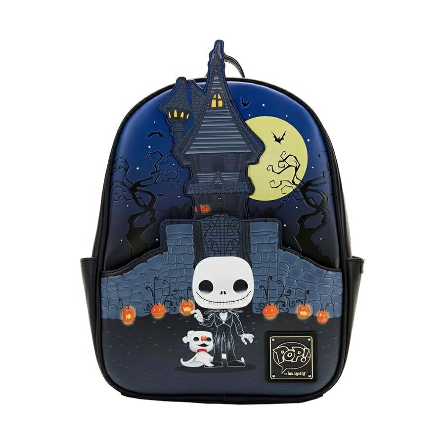樂天商城 - Loungefly Disney POP Nightmare Before Christmas Jack Skellington House Mini Backpack Loungefly Disney POP Nightmare Before Christmas Jack Skellington House Mini Backpack