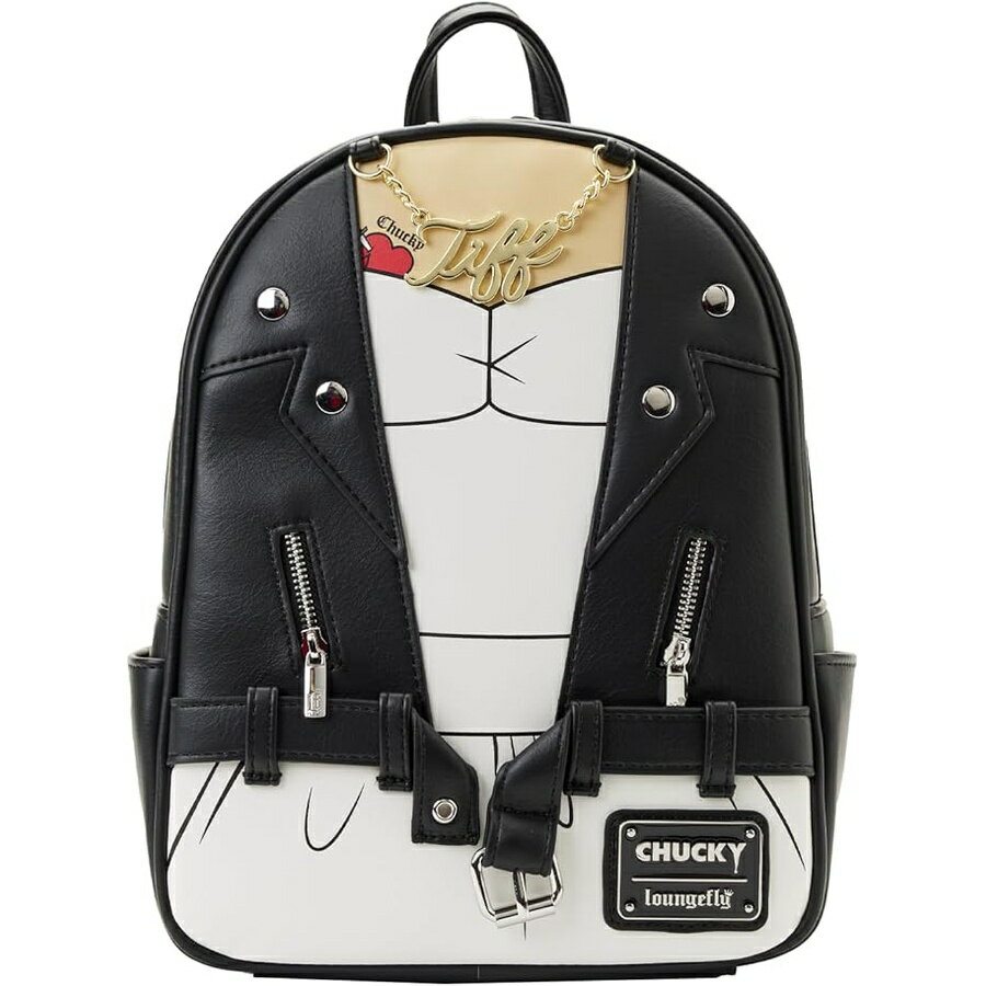 Loungefly ユニバーサル チャッキーの花嫁 ティファニー ダブルストラップ ミニ バックパック バッグ Loungefly Universal Bride Of Chucky Tiffany Double Strap Mini Backpack Bag