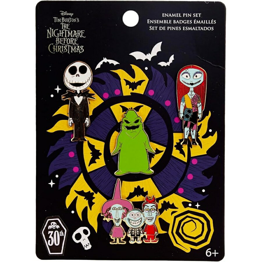 Loungefly ディズニー ナイトメア・ビフォア・クリスマス 30 周年記念 Oogie Boogie グロー・イン・ザ・ダーク ミニバックパック Loungefly Disney The Nightmare Before Christmas 30th Anniversary Oogie Boogie Glow in The Dark Mini-Backpack,