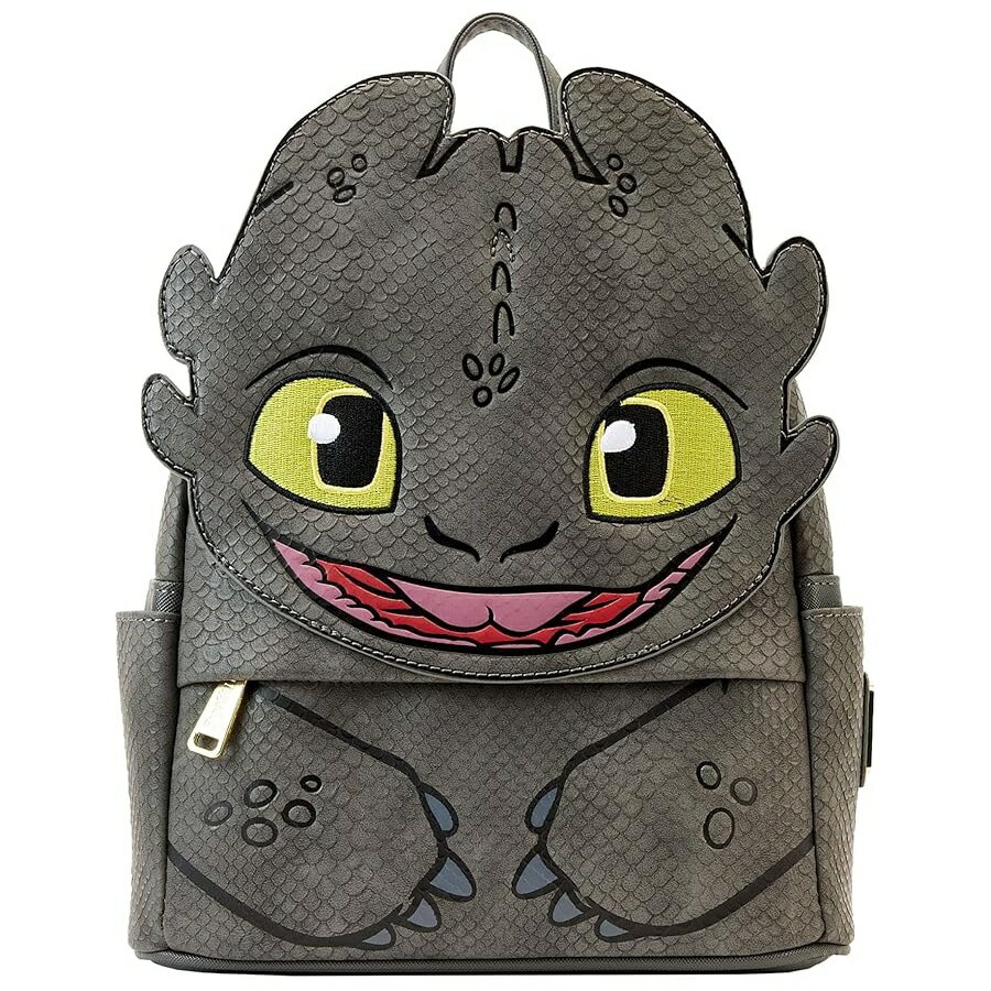 Loungefly ヒックとドラゴン トゥースレス コスプレ ミニ バックパック Loungefly How to Train Your Dragon Toothless Cosplay Mini Backpack