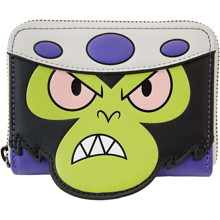 Loungefly 파워 퍼프 걸스 모조 조조 글로우 코스프레 지퍼 어라운드 월렛 Loungefly Powerpuff Girls Mojo Jojo Glow Cosplay Zip Around Wallet