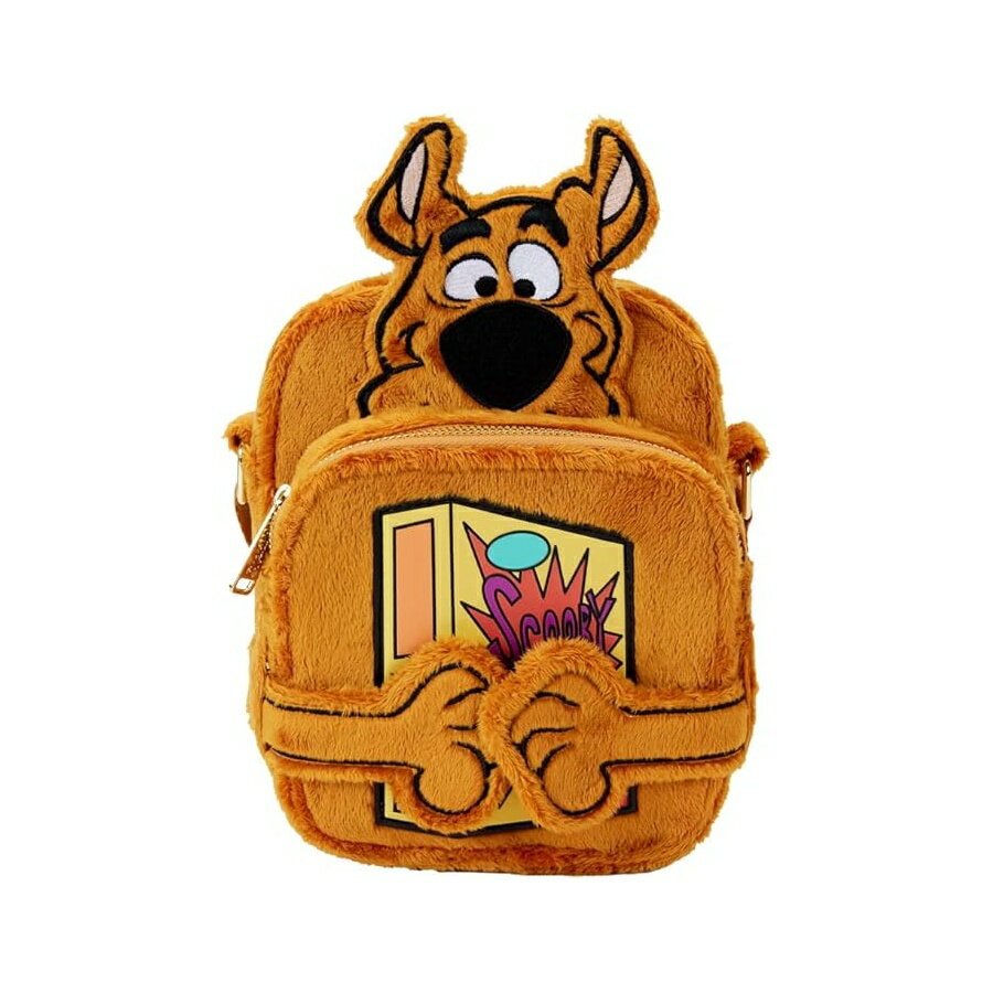 Loungefly スクービードゥー スナック クロスバディ コスプレ クロスボディバッグ コインバッグ付き ブラウン Loungefly Scooby-Doo Snacks Crossbuddies Cosplay Crossbody Bag with Coin Bag, Brown