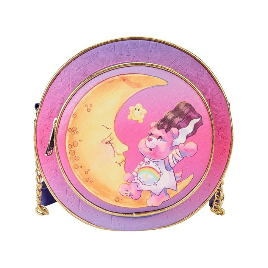 ラウンジフライ ケアベア x ユニバーサル モンスターズ チアベア プライド ショルダーバッグ Loungefly Bisounours x Universal Monsters sac ? bandouli?re Cheer Bear Pride