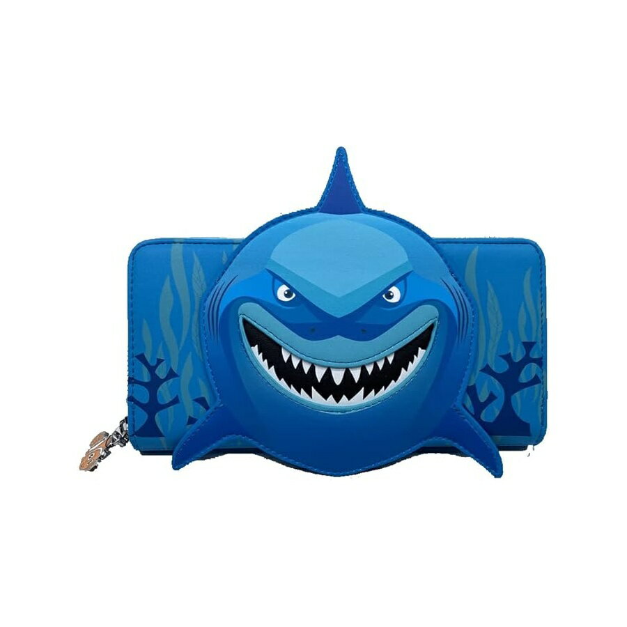 乐天商城 - Loungefly ファインディング ニモ ブルース シャーク コスプレ財布 Loungefly Finding Nemo Bruce Shark Cosplay Wallet