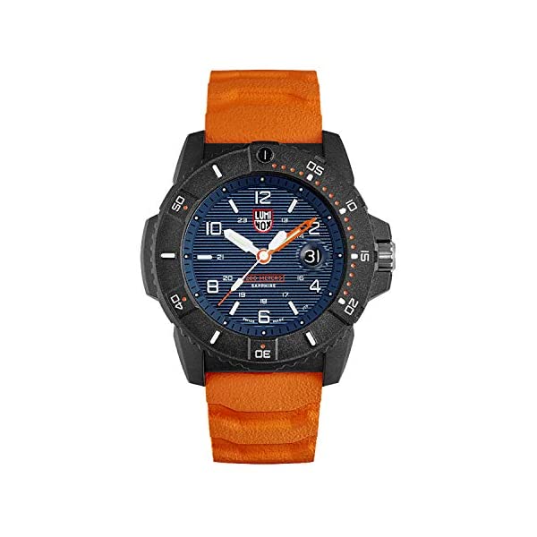 ルミノックス Luminox 腕時計 時計 ウォッチ ネイビーシールズ アメリカ海軍 メンズ 男性用 ミリタリー Luminox Navy Seal Mens Watch Blue Display Orange Band (XS.3603/3600 Series): 200 Meter Water Resistant + Hardened Mineral Glas + Light Weight Carbon Case